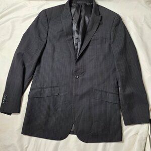 Kenneth Cole Reaction Black Stripped Sport Coat/Jacket